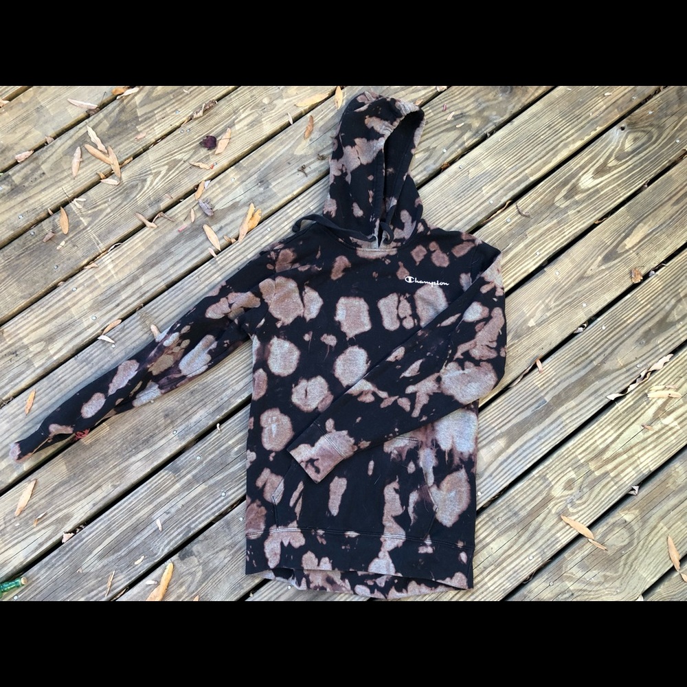 Champion Black Tie Dye Hoodie
